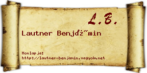 Lautner Benjámin névjegykártya